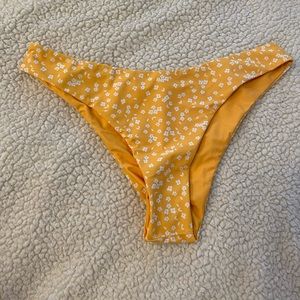 SHIEN Yellow and White Bottom Piece Swimsuit